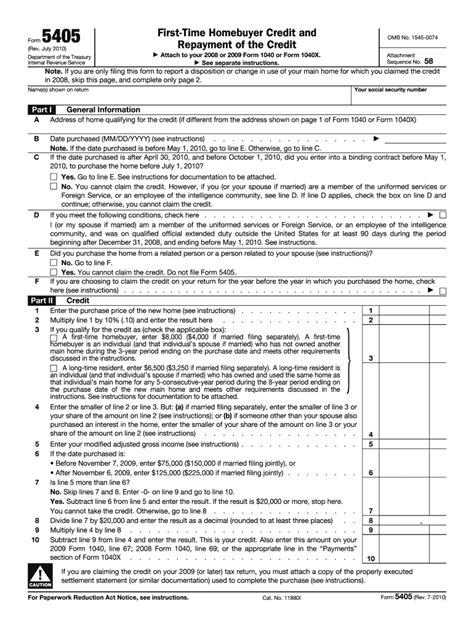 Form 5405 Fill Out And Sign Printable Pdf Template Signnow