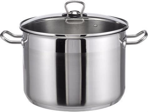 Large Cooking Pot Stockpot Stainless Steel 10 Litres Boiling Pan