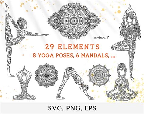 Yoga Svg Mandala Svg Meditation Svg Spiritual Svg Instant Download