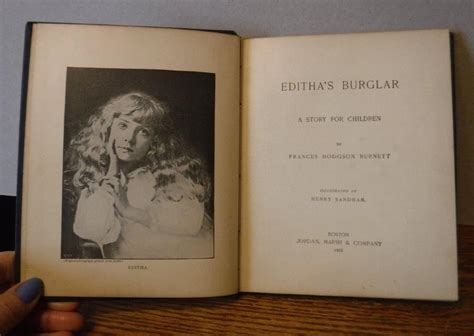 Edithas Burglar By Burnett Frances Hodgson Very Good Hardcover 1888 First Edition Old