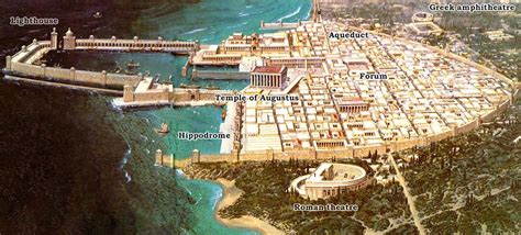 Reconstruction Of Caesarea Maritima As It Looked Around The 1st Or 2nd