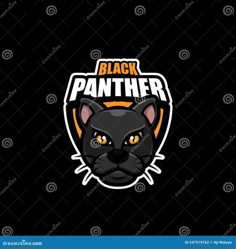 Panther Esport Mascot Logo Design Cartoon Vector