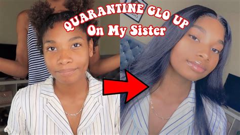 Giving My Sister A Quarantine Makeover 💕 Ft Sogoodhair Youtube