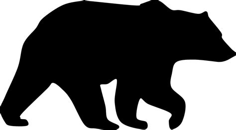 Black Bear Silhouette Clip Art At Getdrawings Free Download
