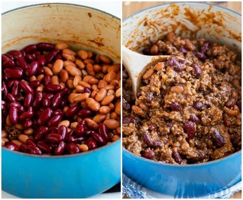 Place the ground beef in a large pot and throw in the garlic. This hearty chili recipe from The Pioneer Woman has a perfect blend of seasonings, ground beef ...