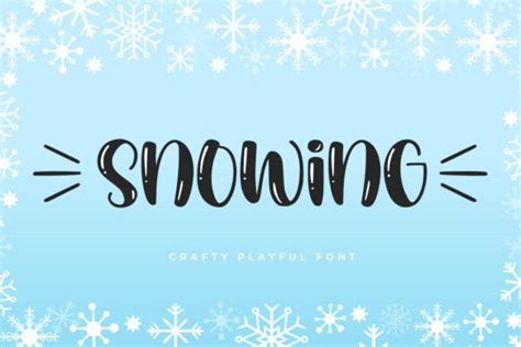 Snowing Font By Abodaniel · Creative Fabrica