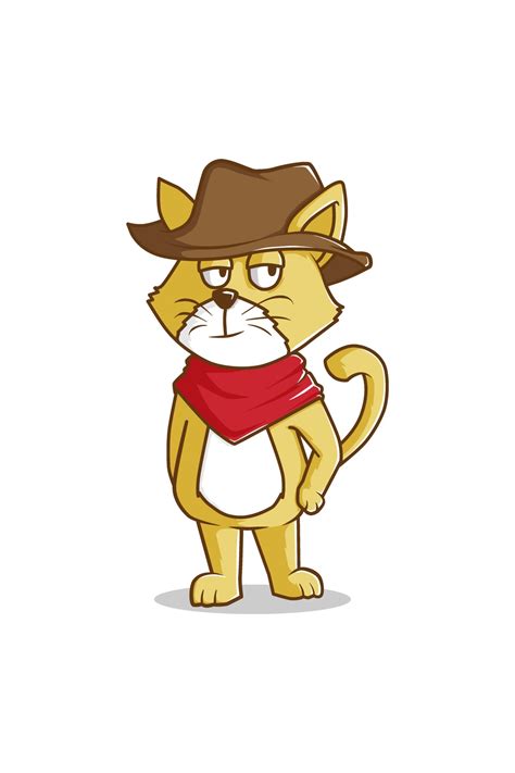 Cowboy Cat Cartoon Illustration 3065914 Vector Art At Vecteezy