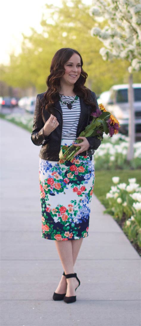 Modest Floral Pencil Skirt Modest Style A Modest Fashion Blog