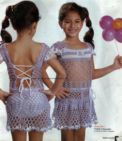 Receita De Crochê Infantil Vestido De Verão Em Crochê