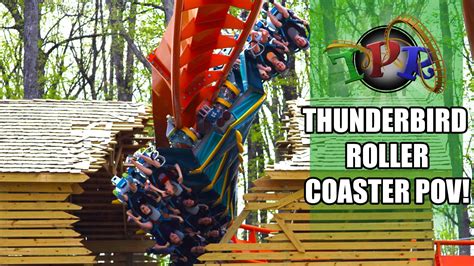 Thunderbird Roller Coaster Pov Holiday World Launched Bandm Wing Coaster