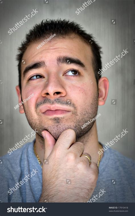 Young Man His Hand On His Stock Photo 17910418 Shutterstock