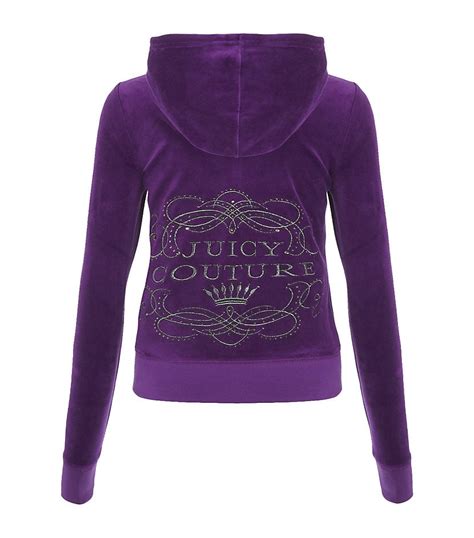 Lyst Juicy Couture Heritage Velour Tracksuit Top In Purple