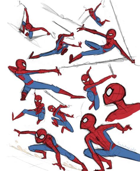I Drew Some Dynamic Spidey Poses Digital R Spiderman