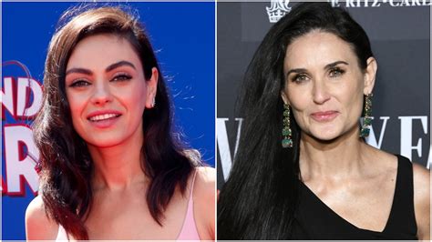 mila kunis and demi moore super bowl ad for atandt jokes about same high school marriages to