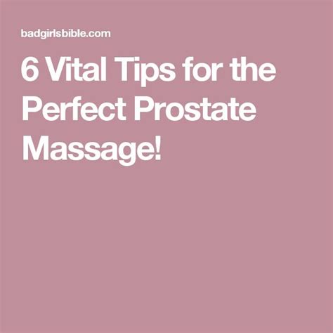 6 Vital Tips For The Perfect Prostate Massage Prostate