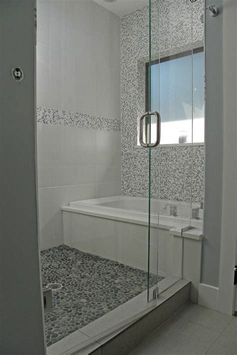 Sometimes choosing one over the. Tub Shower Combo with Neutral Tones Stool Skylights ...