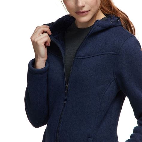 Stoic Sherpa Lined Hooded Sweater Fleece Jacket Womens Steep And Cheap