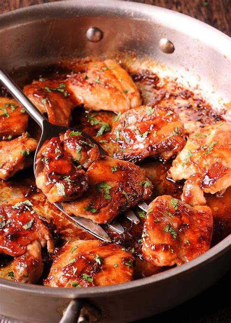 Chicken thighs are cheap, moist and easy to cook, perfect for midweek meals. Sweet and Salty Boneless Chicken Thighs - What's In The Pan?
