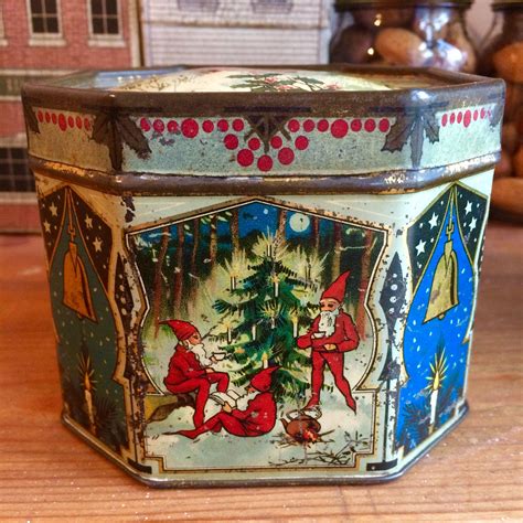 Beautiful Antique Tin Boxes With Elves From Holland Antique Christmas