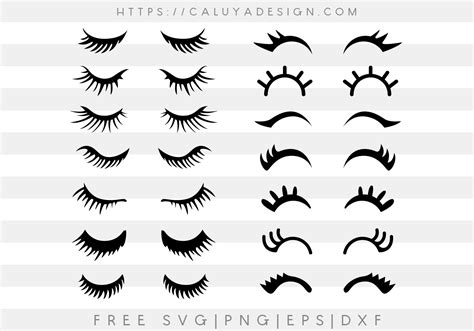 free eyelash bundle svg png eps and dxf by caluya design