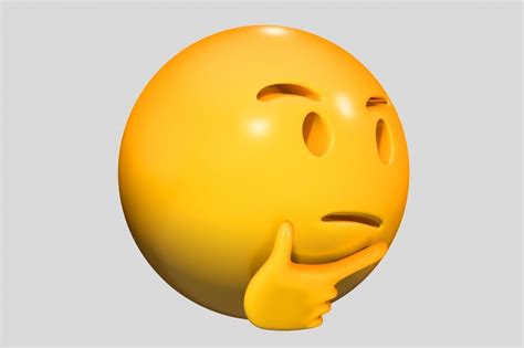 Emoji Thinking Face 3d Model Cgtrader