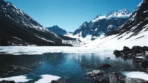 Snow Mountain Lake Wallpapers Top Free Snow Mountain Lake Backgrounds