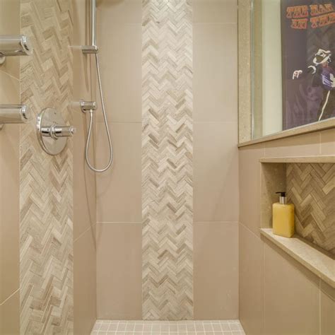 Shower With Herringbone Accent Prosource Wholesale