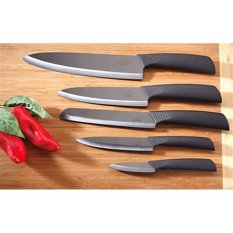 5 Pc Black Ceramic Knife Set 219372 Kitchen Knives At Sportsmans