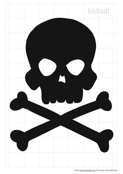 Free Skull And Crossbones Stencil Stencil Printables Kidadl