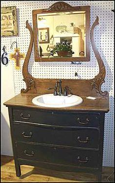 To make sure that the dresser is suitable, measure your old vanity to see how. 219 Best Old Dressers &SideboardsTurn Into Bathroom Vanity ...