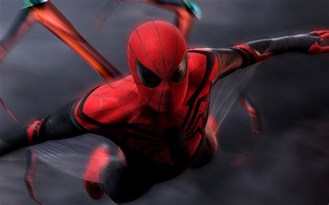 Download Wallpapers Flying Spider Man 3d Art Superheroes Spiderman