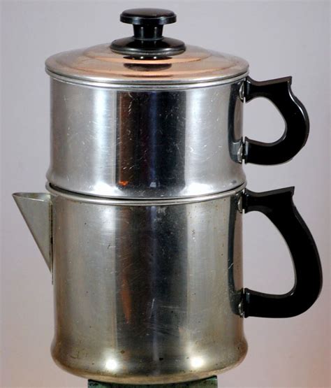 Vintage 1950s Lifetime Stainless Stove Top Coffee Maker Coffee Maker