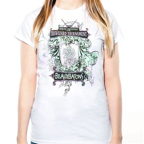 Harry Potter Triwizard Tournament Beauxbatons Ladies T Shirt White Geekvault