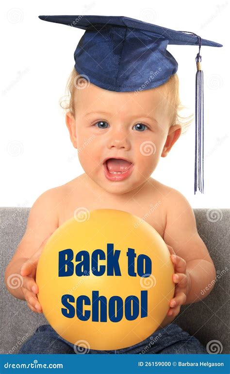 Back To School Baby Stock Photo Image Of Denim Achievement 26159000