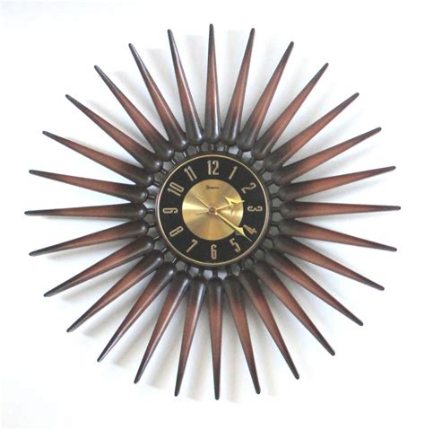 Mid Century Modern Starburst Wall Clock