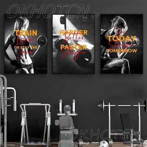 Sex Fitness Girl Poster Bodybuilding Canvas Painting Print Motivational Quotes Workout Wall Art