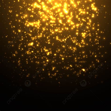 Abstract Black Background With Golden Glitter Sparkles Design Glitter