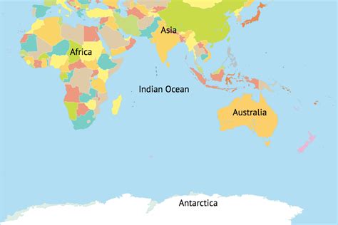 Indian Ocean On Map Time Zones Map World