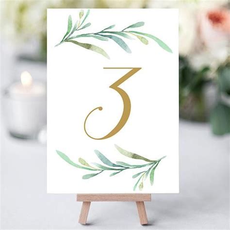 Free Printable Table Numbers For Your Wedding Tables Download And