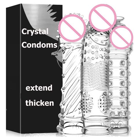 Soft Tpe Transparent Penis Enlargement Condoms For Men Penis Extension Sleeves For Adults