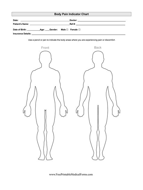 Printable Blank Body Chart