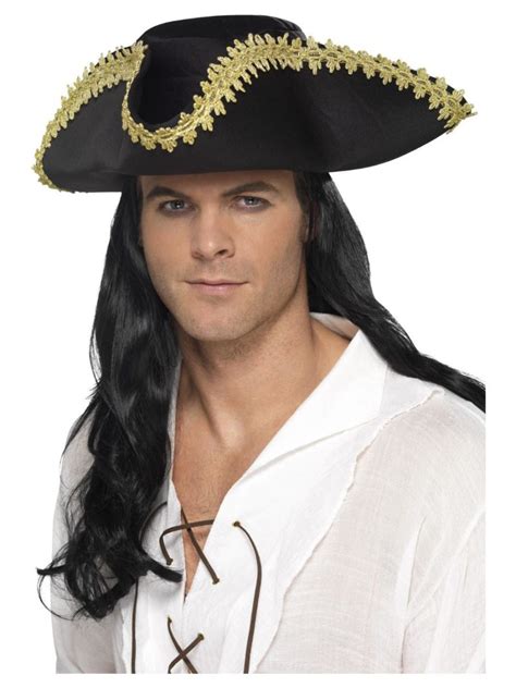 Pirate Tricorn Hat Black