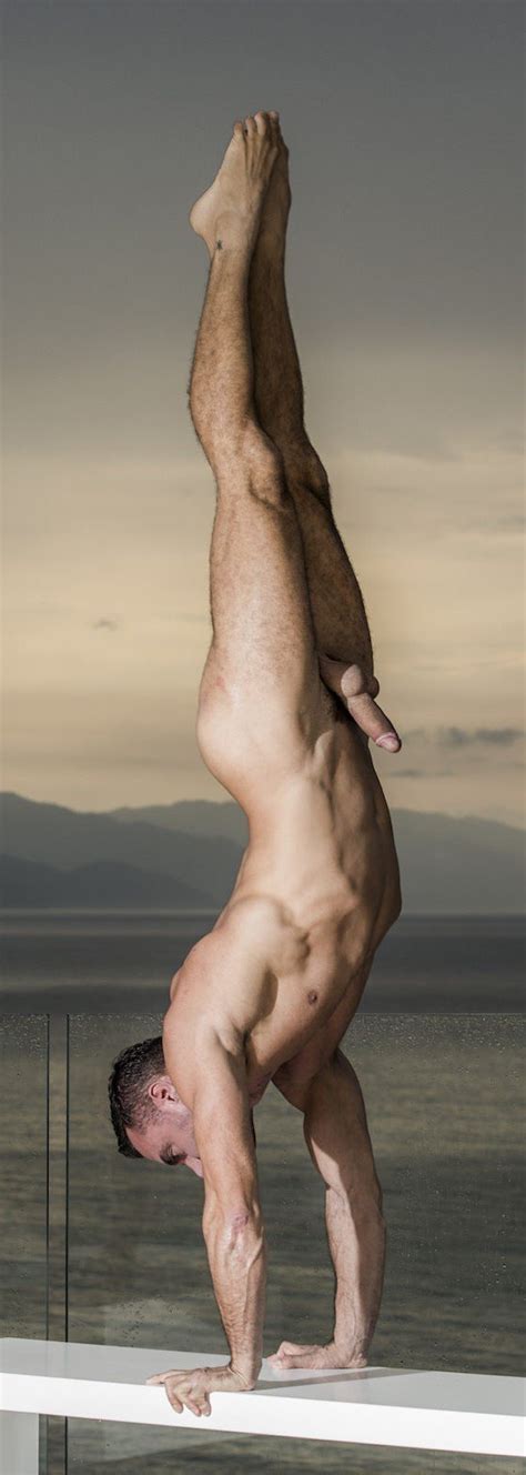 I Am Nude By Nature Hanging Upside Down