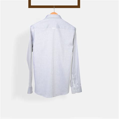 Gray Basketweave Shirt Sustainable Custom Menswear By Ai