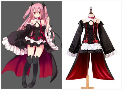 Seraph Of The End Krul Tepes Cosplay Costume Attire Lotita Gothic Girls