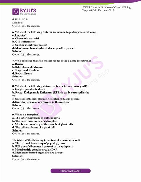 Ncert Exemplar Solution For Class Biology Chapter Available As A