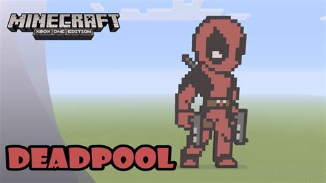 Minecraft Pixel Art Tutorial And Showcase Deadpool Marvel Comics