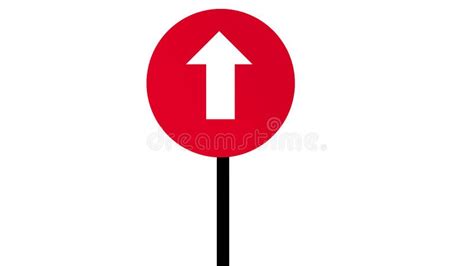 One Way Street Blue Square Road Sign Isolated Transit Arrow Road Sign