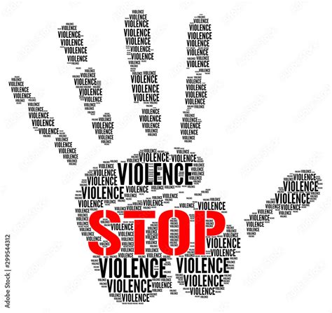 Stop Violence Concept Illustration Stock Illustration Adobe Stock