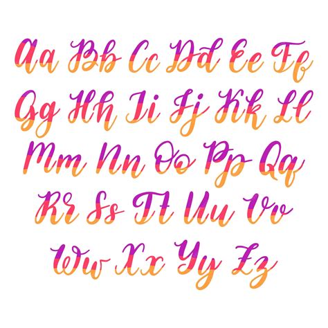 Calligraphy Alphabet Fonts Printable